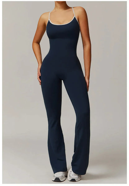 V Jumpsuit Gym Set Women Training Yoga Suit (Victorious Io Ignite Leggings)