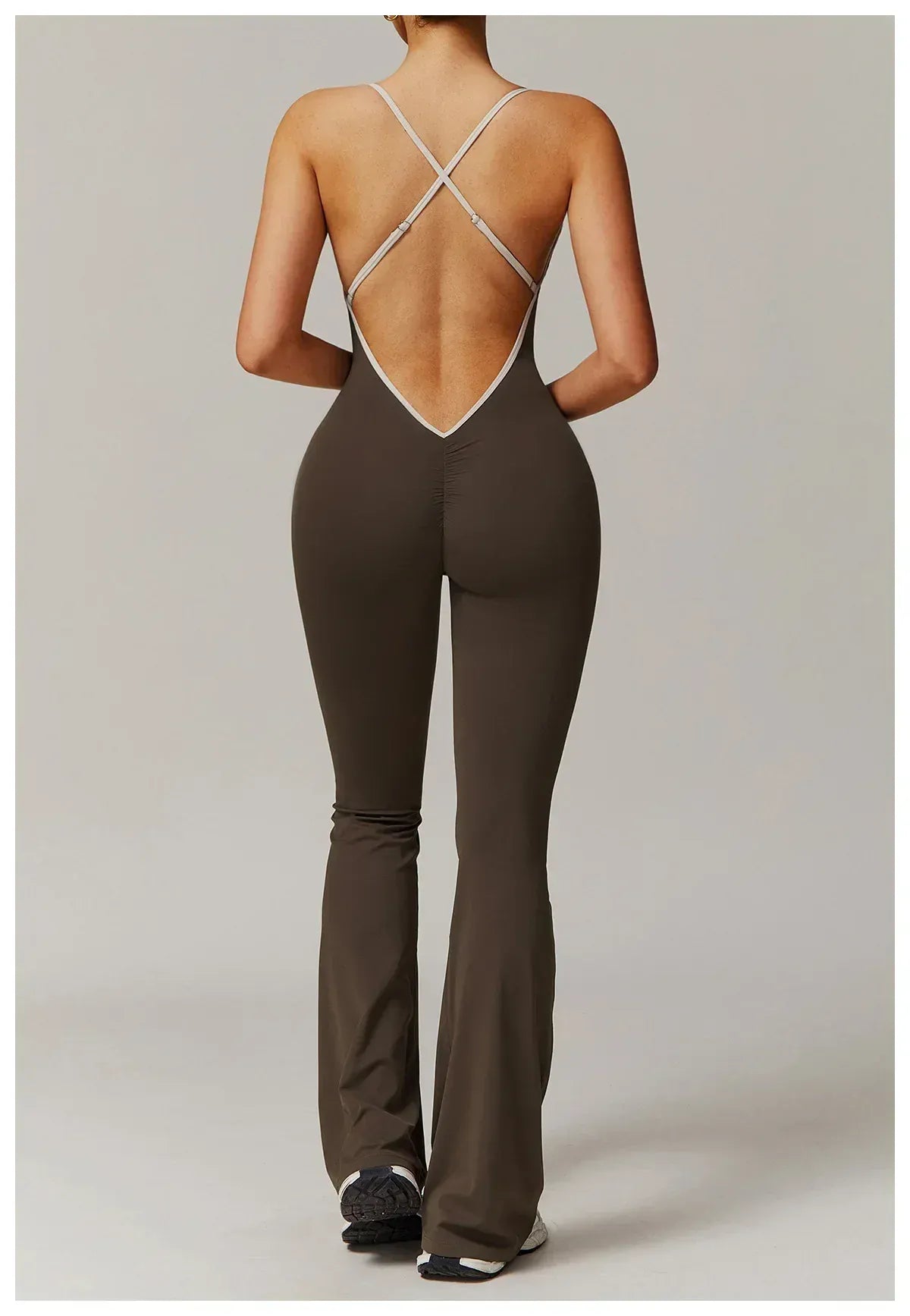 V Jumpsuit Gym Set Women Training Yoga Suit (Victorious Io Ignite Leggings)