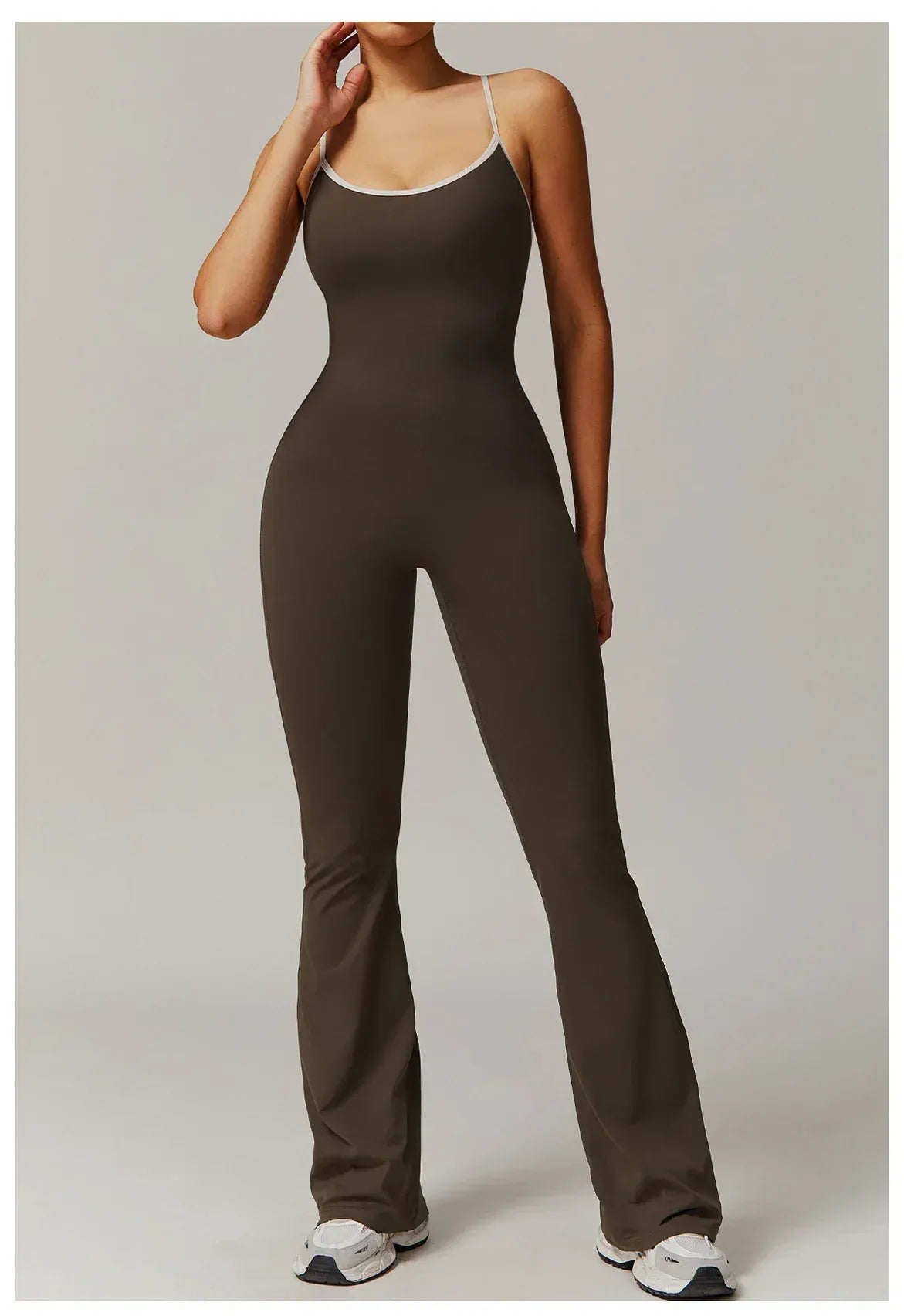V Jumpsuit Gym Set Women Training Yoga Suit (Victorious Io Ignite Leggings)