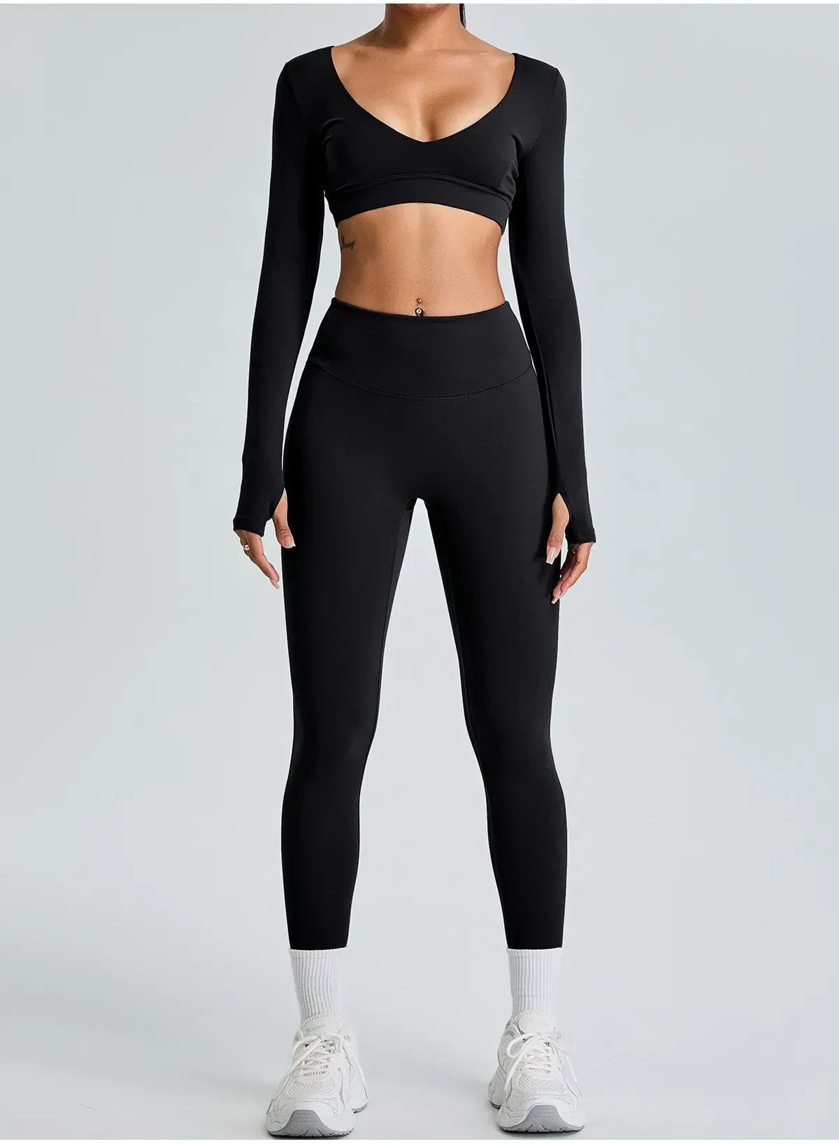 V Neck Long Sleeve Yoga Shirt