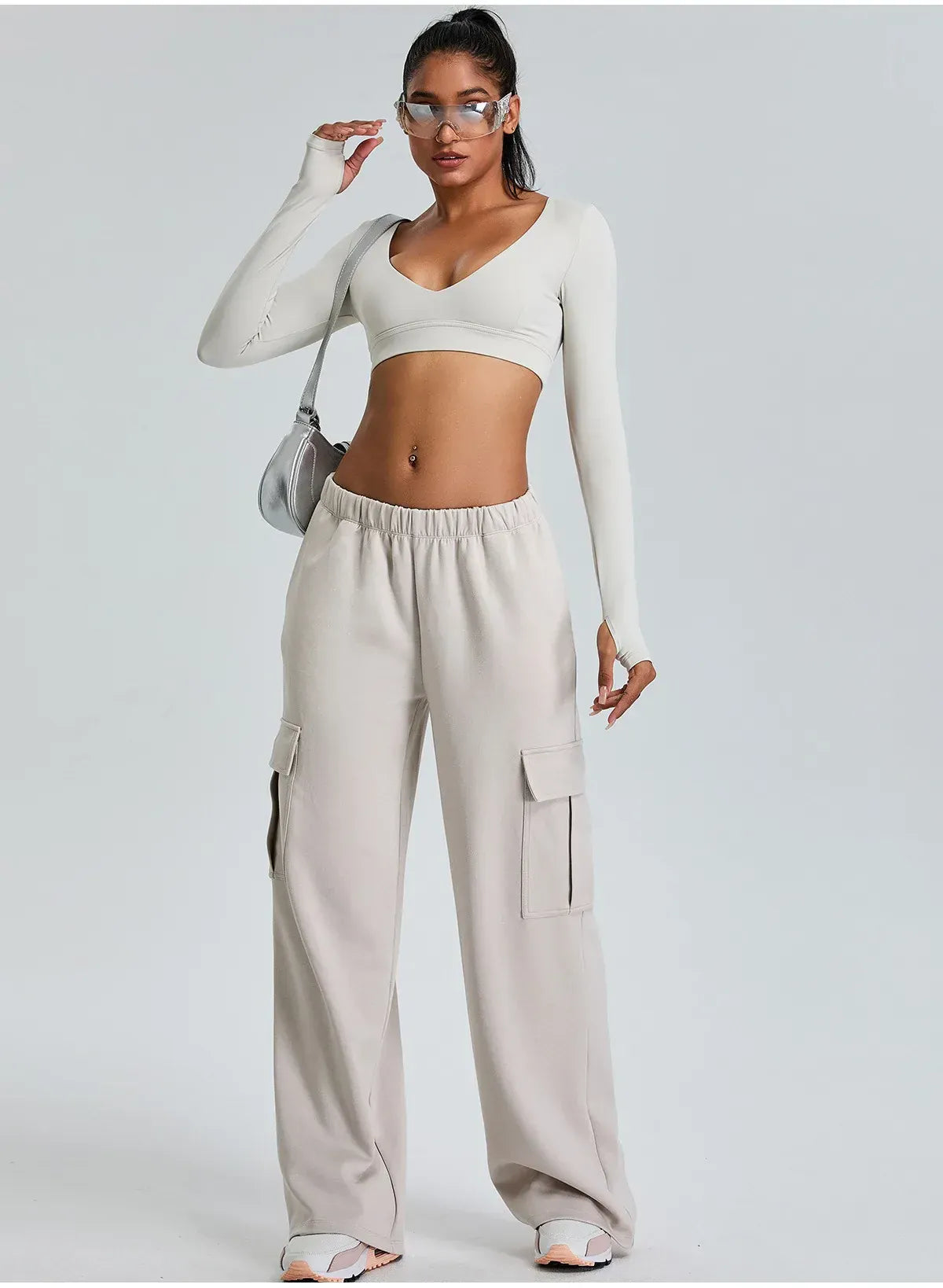 V Neck Long Sleeve Yoga Shirt