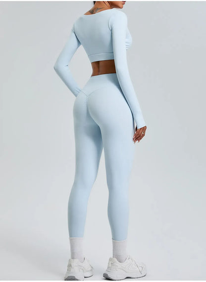 V Neck Long Sleeve Yoga Shirt