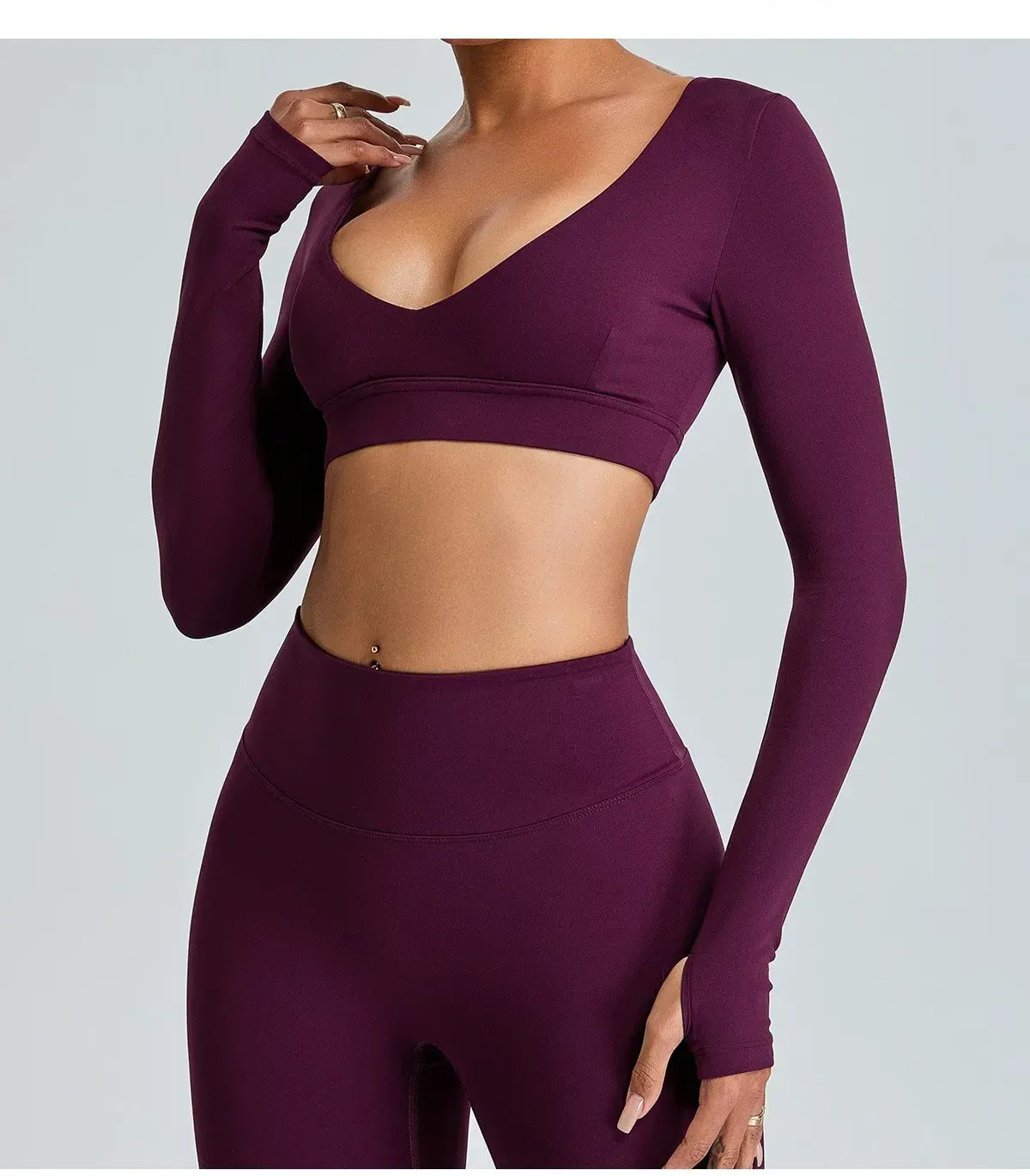 V Neck Long Sleeve Yoga Shirt