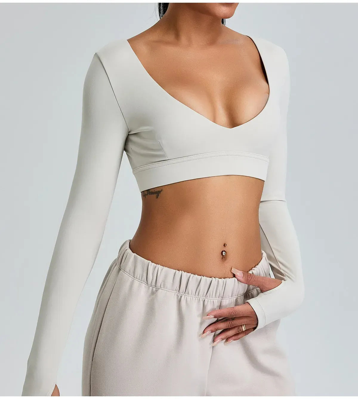V Neck Long Sleeve Yoga Shirt
