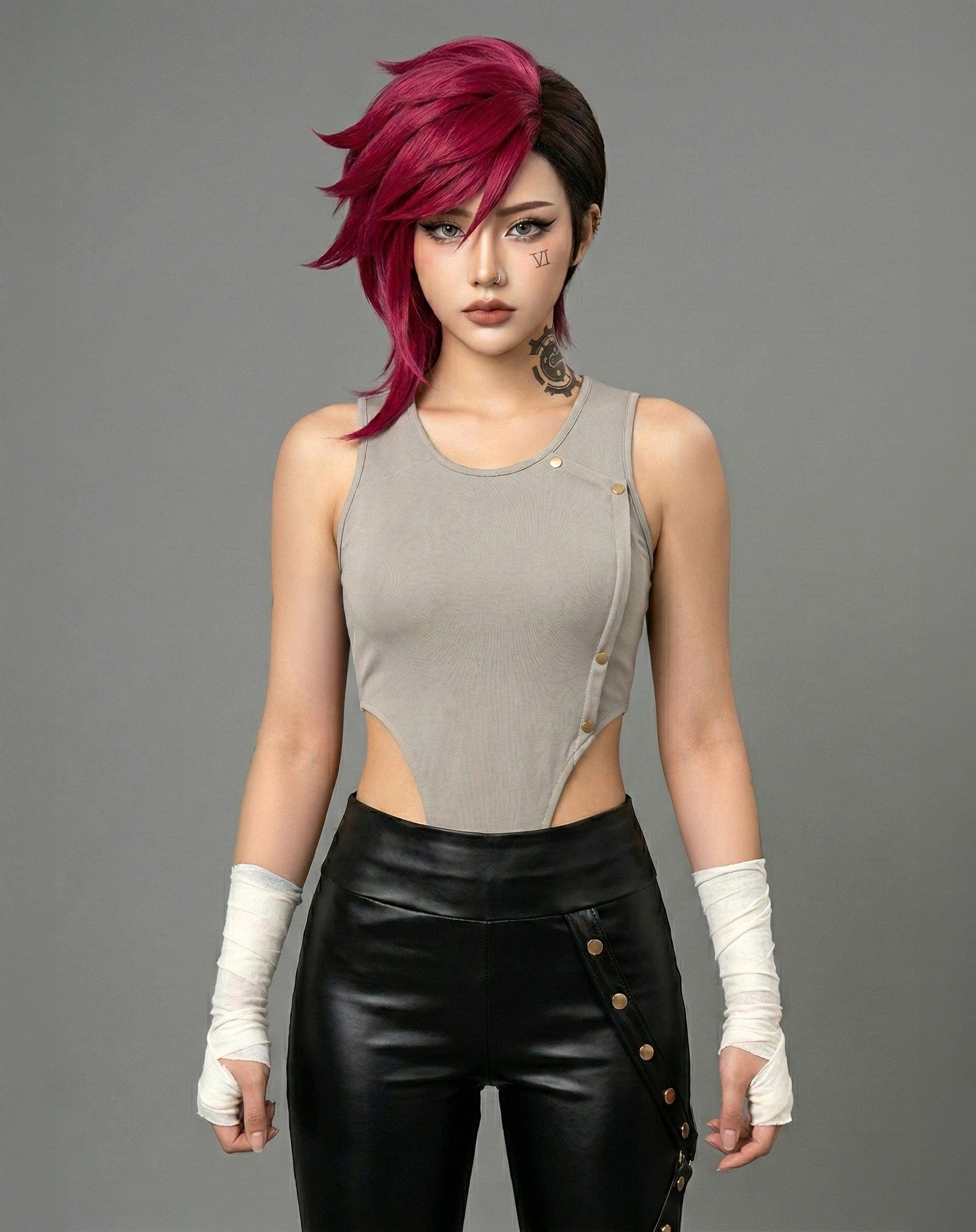 Vest Only / S Vi Arcane Cosplay Leotard (Top Only)