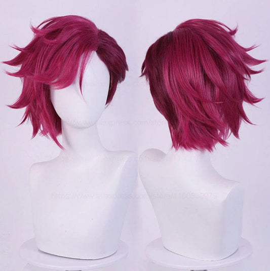 Vi Arcane Cosplay Wig – 30cm Deep Rose Pink Wig + Cap by Victorious