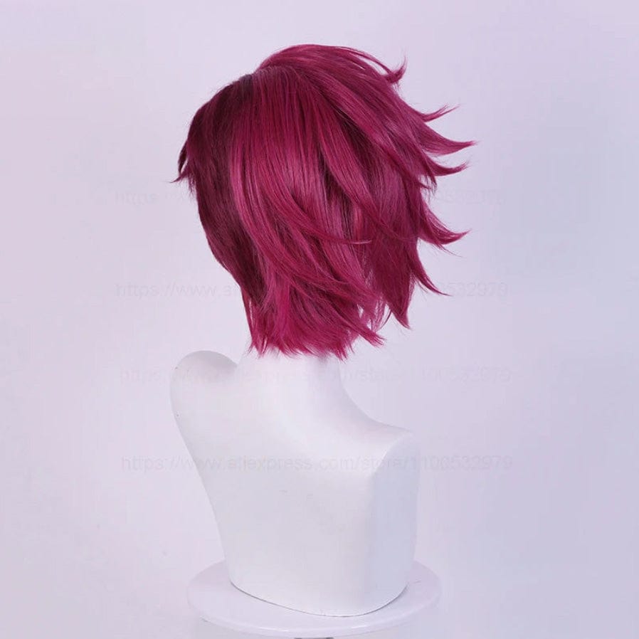 Vi Arcane Cosplay Wig – 30cm Deep Rose Pink Wig + Cap by Victorious