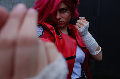 Vi Arcane Season 1 Cosplay Costume – Red Jacket Classic & Blue Enforcer Uniform