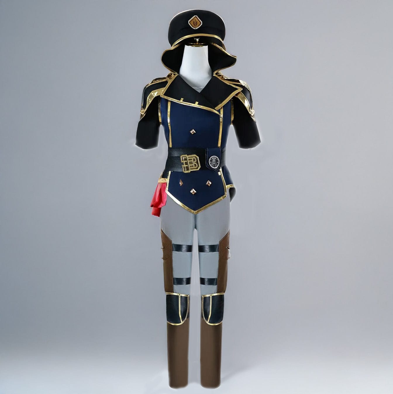 Vi Enforcer No Wig / XS Vi Arcane Season 1 Cosplay Costume – Red Jacket Classic & Blue Enforcer Uniform