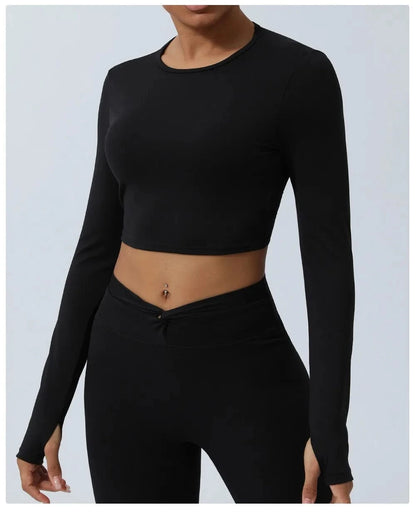 Victorious Artemis Running Top - Women's Back-Cross & Long Sleeve Gym Wear