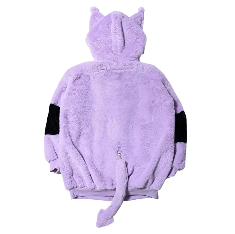 Victorious Block Faux Fur Coat Kawaii