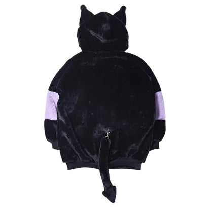 Victorious Block Faux Fur Coat Kawaii