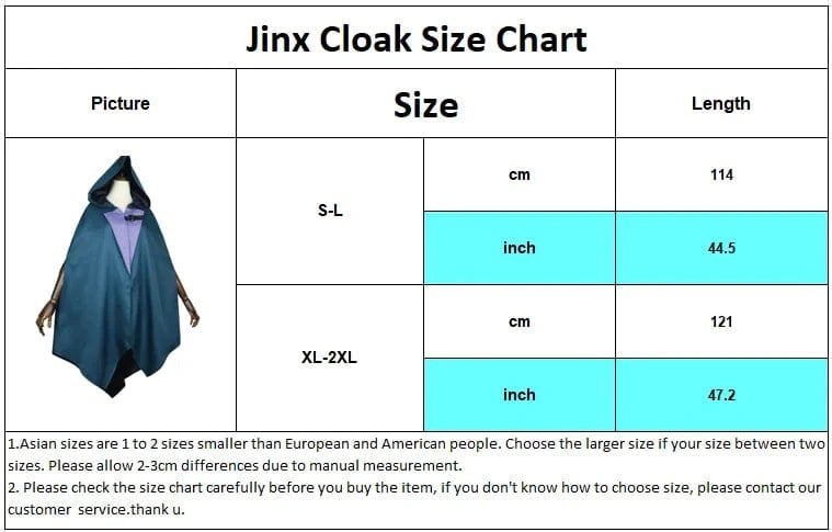 Victorious Jinx Hooded Cape Cosplay