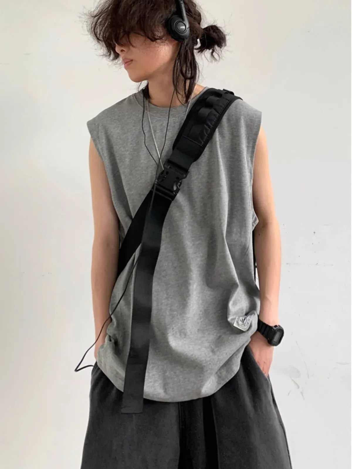 Victorious Loose Summer Sleeveless Sports Vest - Korean Fashion Style
