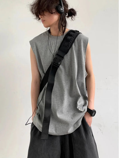 Victorious Loose Summer Sleeveless Sports Vest - Korean Fashion Style