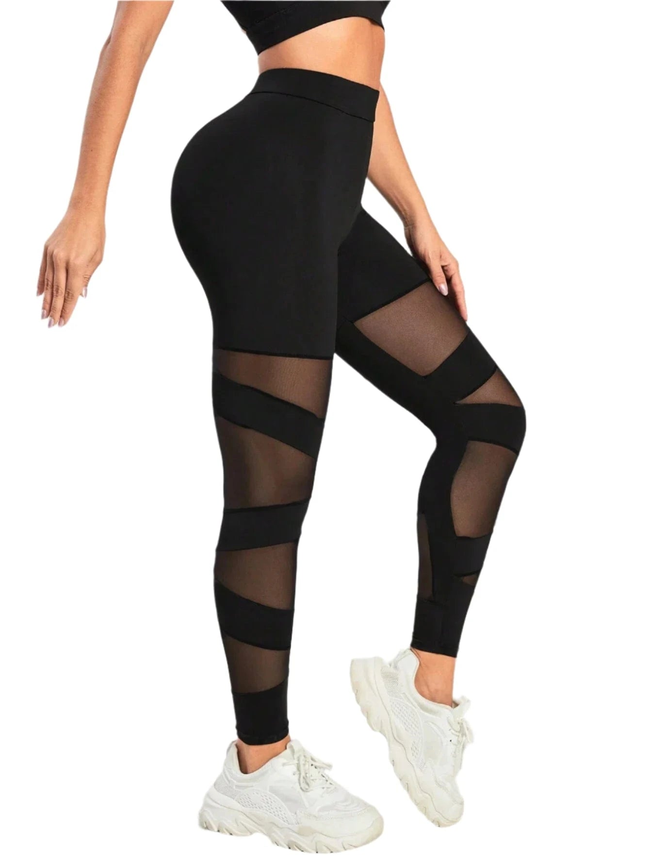 Victorious Meteor Mesh Wideband Waist Sports Leggings