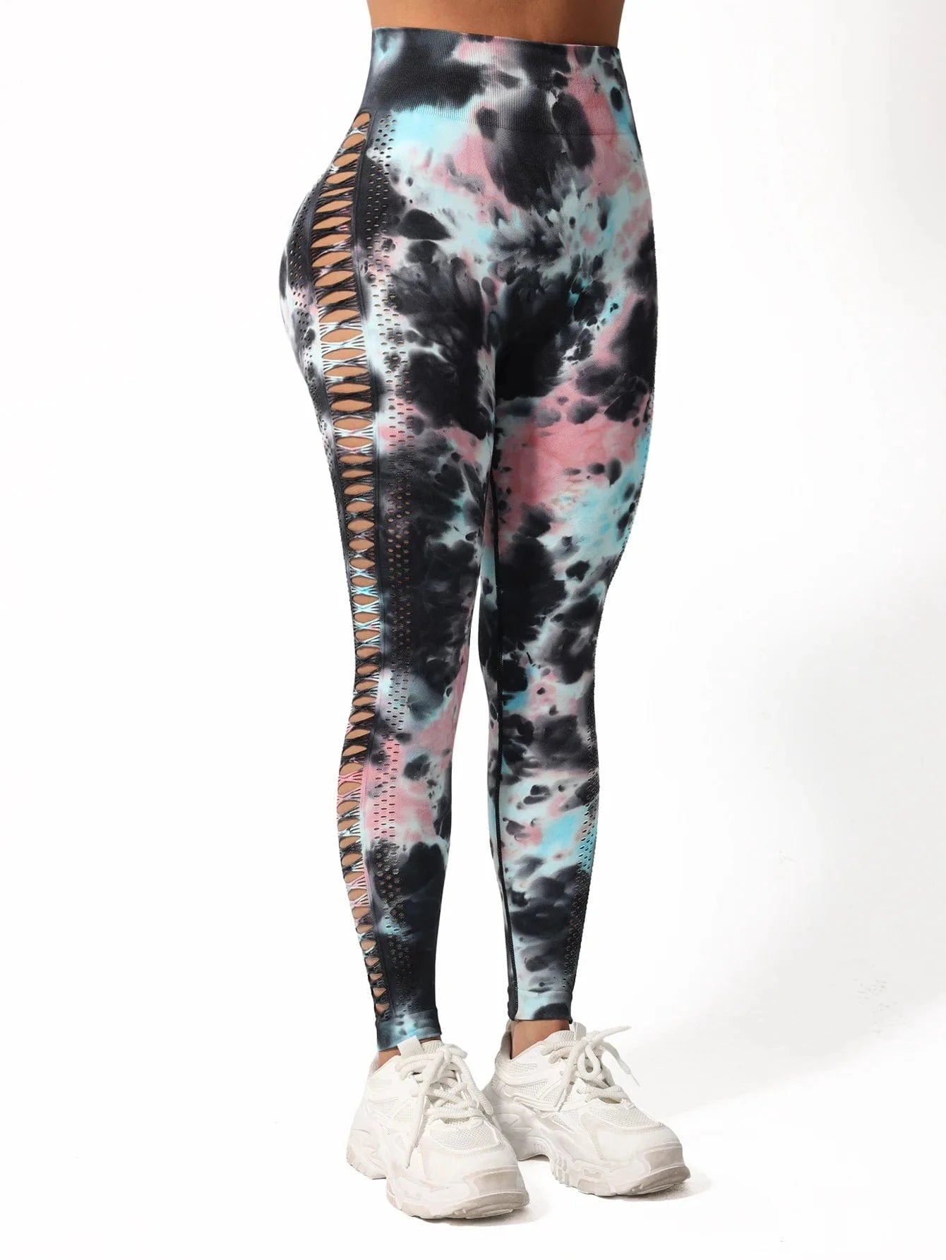 Victorious Nebula Swirl Tie Dye Seamless Women Leggings High Waist