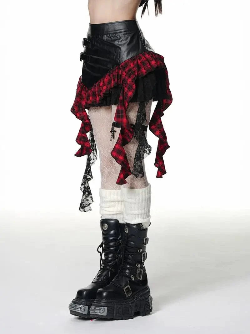 Victorious Retro Harajuku Gothic Leather Skirt