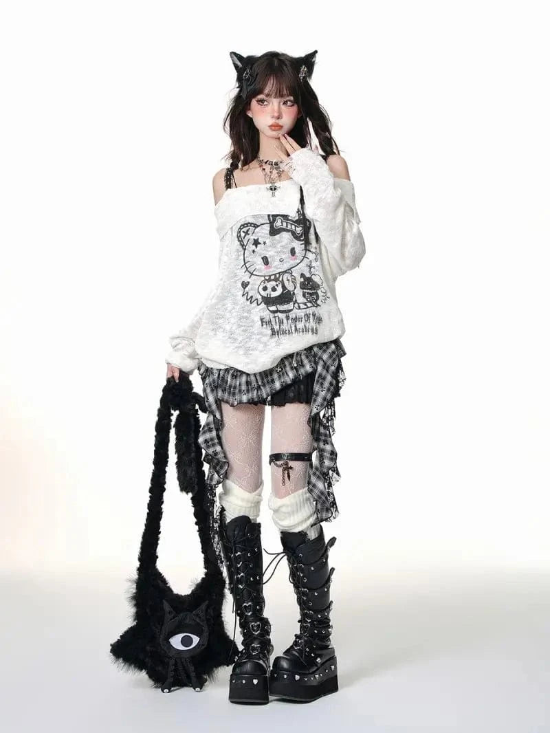 Victorious Retro Harajuku Gothic Leather Skirt