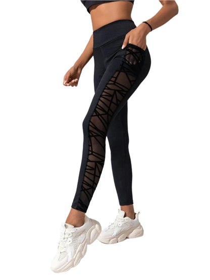 Victorious Void Weave Side Mesh Yoga Leggings