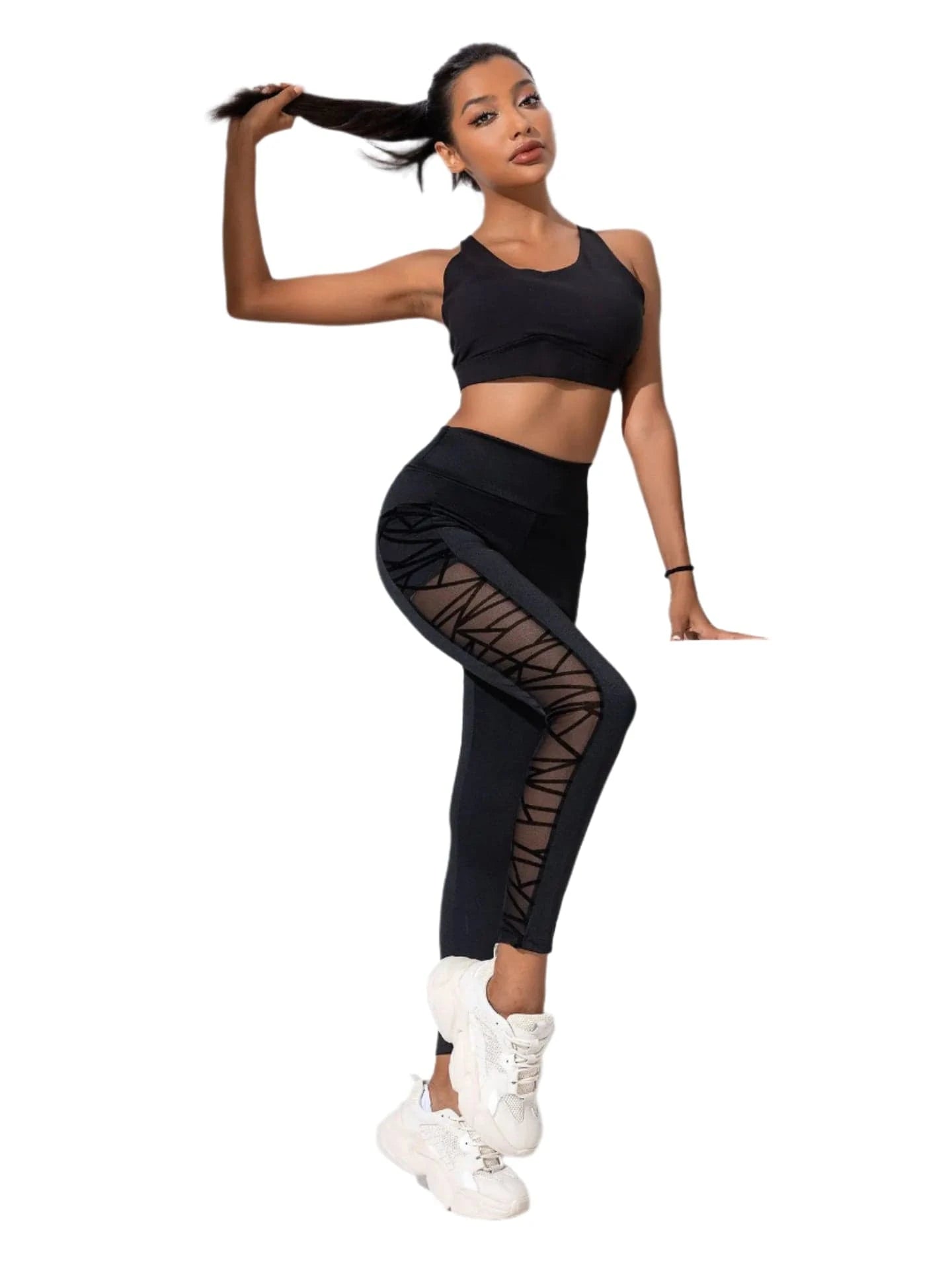 Victorious Void Weave Side Mesh Yoga Leggings