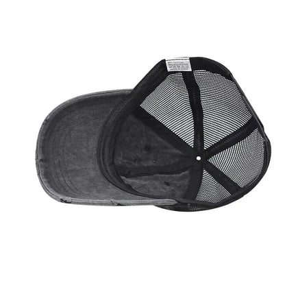 Washed Cotton Mesh Breathable Baseball Cap / Old Ripped Caps Men and Women