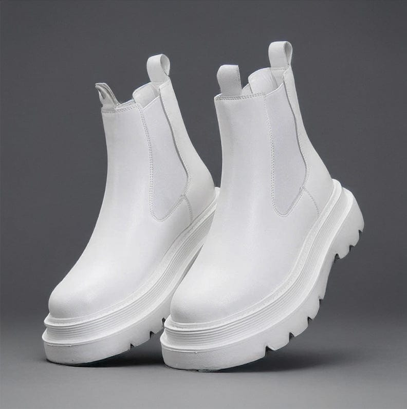 White / 38 Green and Black leather boots/ Victorious Aether Arc Chelsea Boots Men's Size