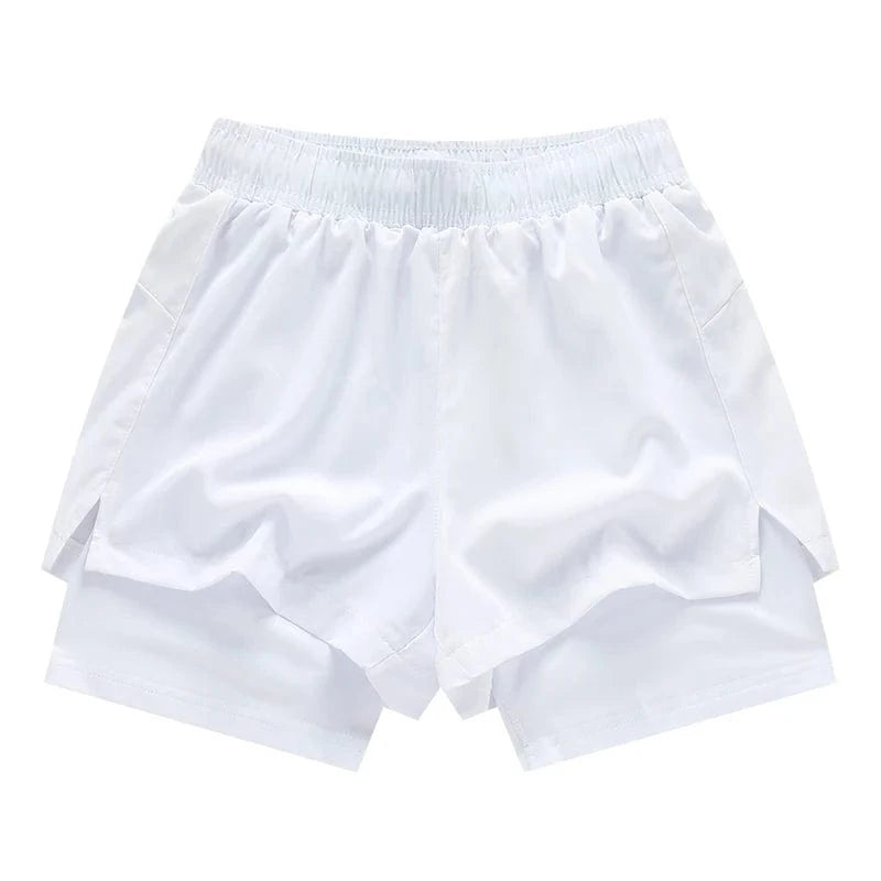 White / (90-95kg) for 3XL / CHINA Victorious SprintFlex 2 in 1 Men's Shorts