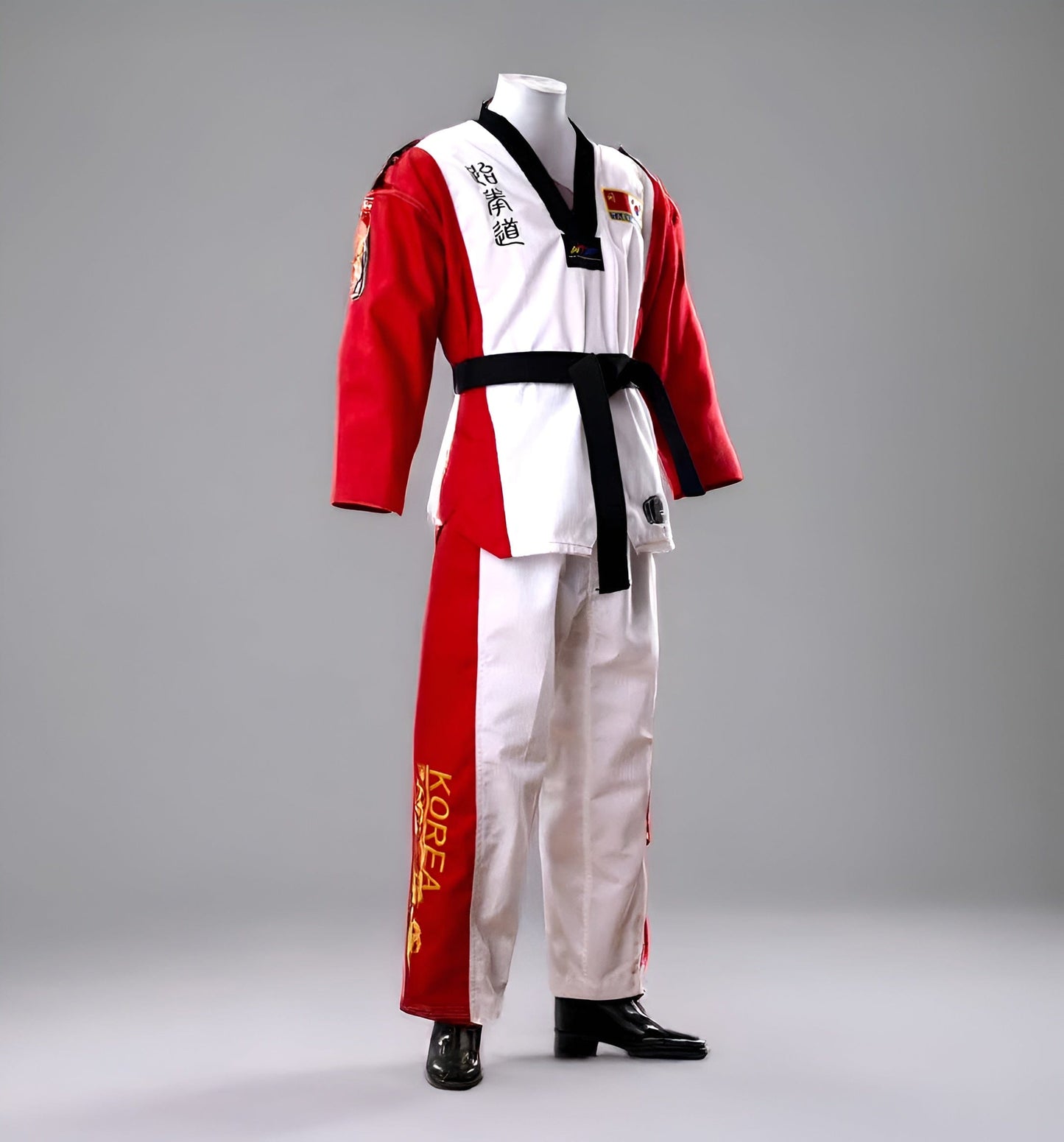 White and Red / XXXS Korea Taekwondo Uniform  / MMA Martial arts / Karate Basic Training Adults & Kids Uniform