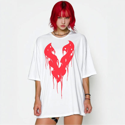 White / M Victorious Symbiote 2026 Oversize T-shirt - Front Print (Oversize)