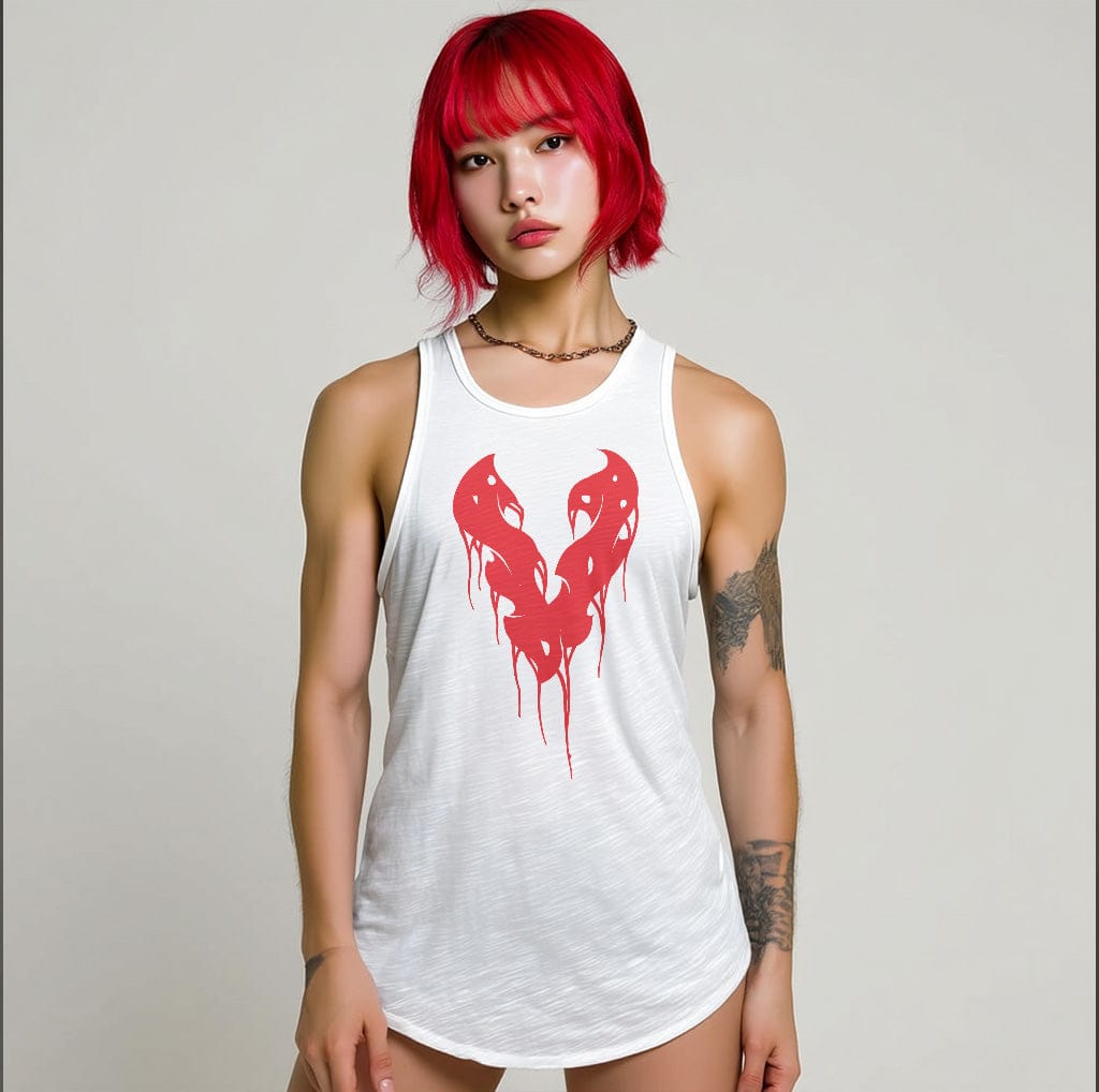 White / M Victorious Unisex Symbiote Future Japan Tank Top (Low Neck)
