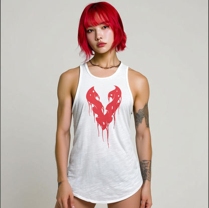 White / M Victorious Unisex Symbiote Future Japan Tank Top (Low Neck)