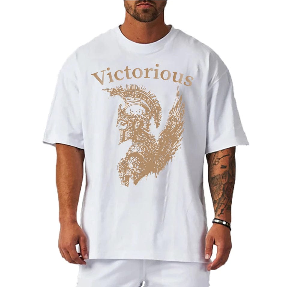 White / M Victorious Valkyrie's Battle (Oversize Gym T-shirt)