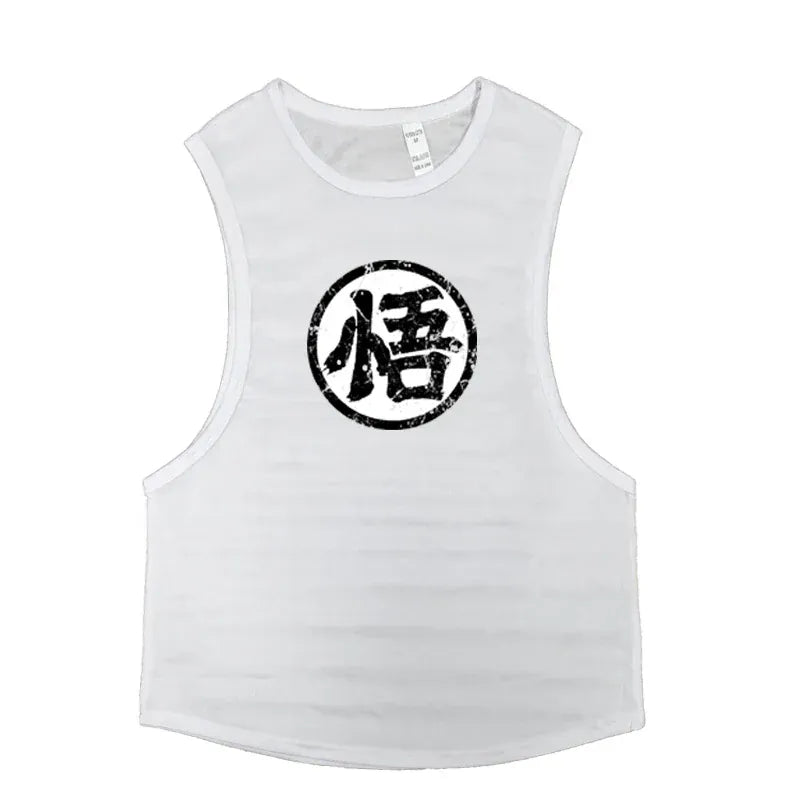 White / S Mesh Quick Dry Gym Bodybuilding Muscle Tank Top