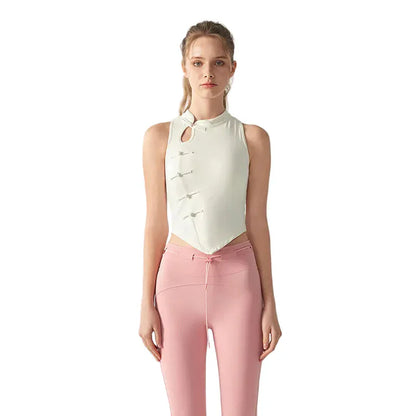 White / S Women Yoga Top ( Victorious Quantum Core)