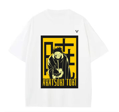 White / XS Akatsuki Tobi (Naruto) Anime Oversize T-Shirt