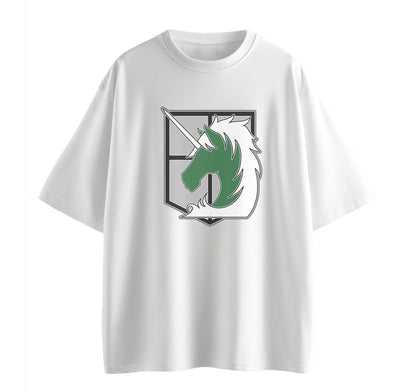 White / XS Brigade (Attack On Titan) Oversize T-Shirt