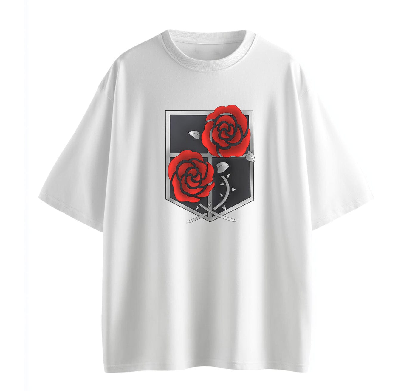 White / XS Garrison (Attack On Titan) Oversize T-Shirt