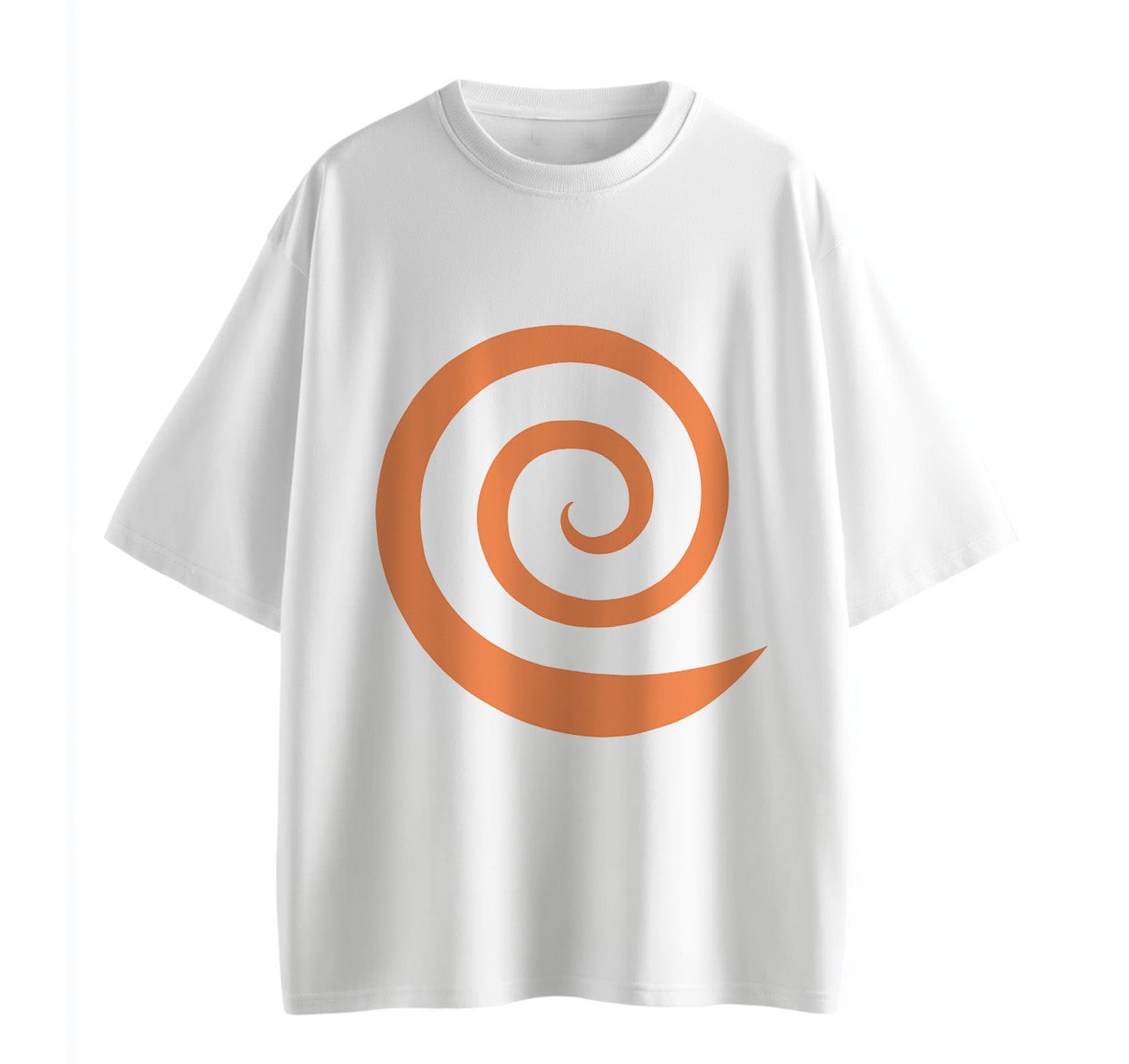 White / XS Nine‑Tails Mode Anime (Naruto) Oversize T-Shirt