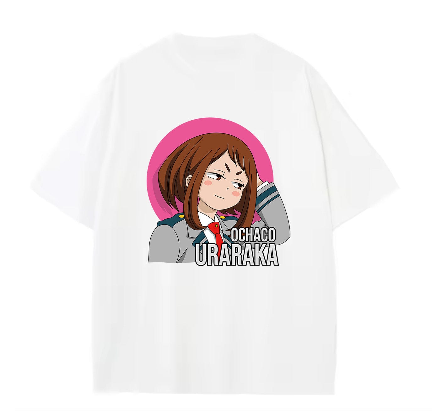 White / XS Ochaco Uraraka (My Hero Academia) Anime Oversize T-Shirt