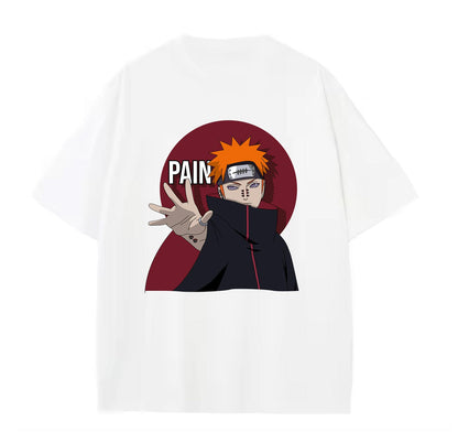 White / XS Pain (Naruto) Anime Oversize T-Shirt