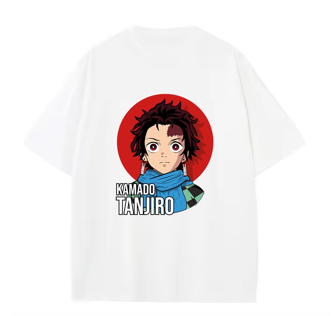 White / XS Tanjiro (Demon Slayer) Anime Oversize T-Shirt