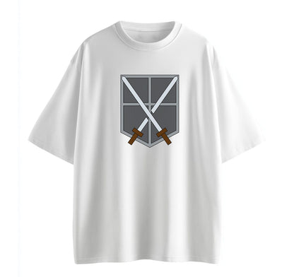 White / XS Training Corps (Attack On Titan) Oversize T-Shirt