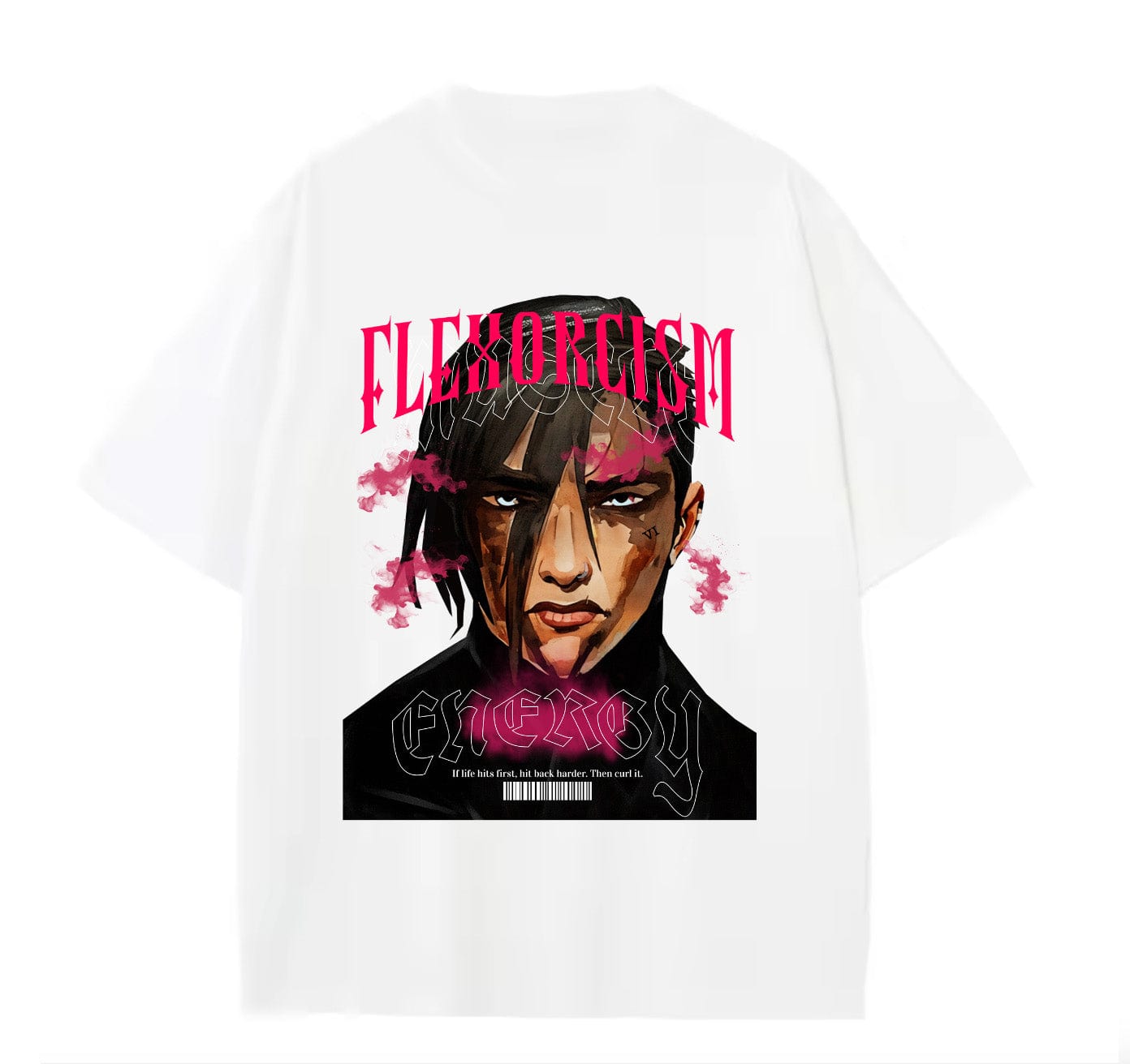White / XS VI Flexorcism (Arcane) Anime Oversize T-shirt