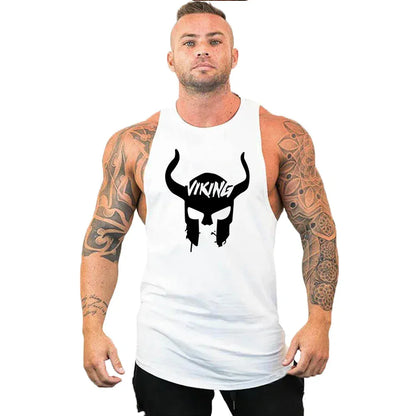 white22 / S Workout Gym Tank Top /Mens Muscle Sleeveless Sportswear Shirt / Bodybuilding