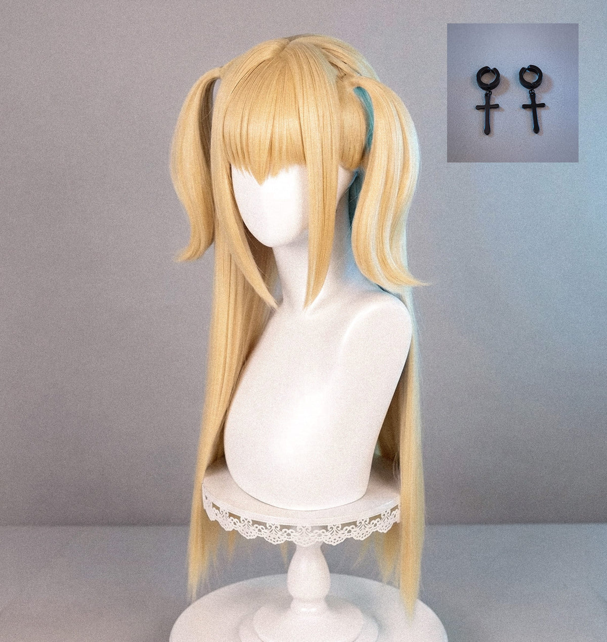 Wig and Earrings / S Misa Amane Dark Academia Cosplay Costume by Victorious