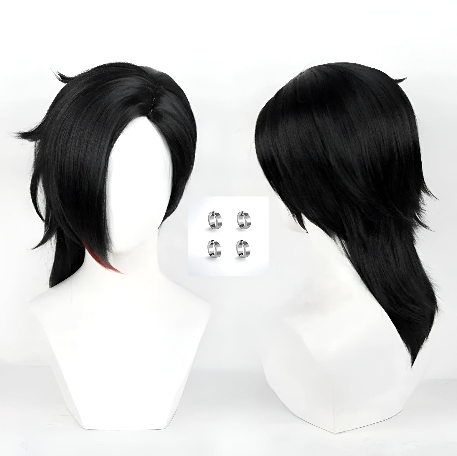 Wig & earrings / XS Vi Arcane Season 2 Vegan Leather Jacket & Accessories