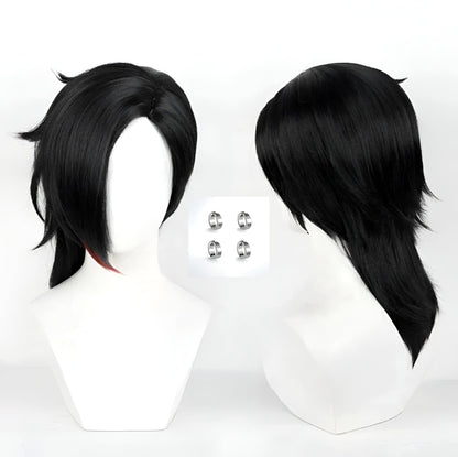 Wig & earrings / XS Vi Arcane Season 2 Vegan Leather Jacket & Accessories