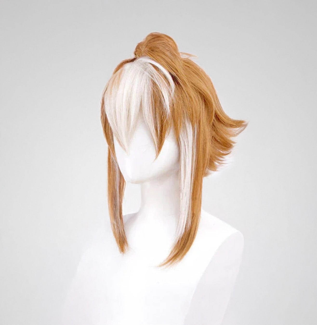 wig only no ear / Wigs Length-35cm Genshin Impact Cosplay Mixed Colors Gorou Cosplay Wig
