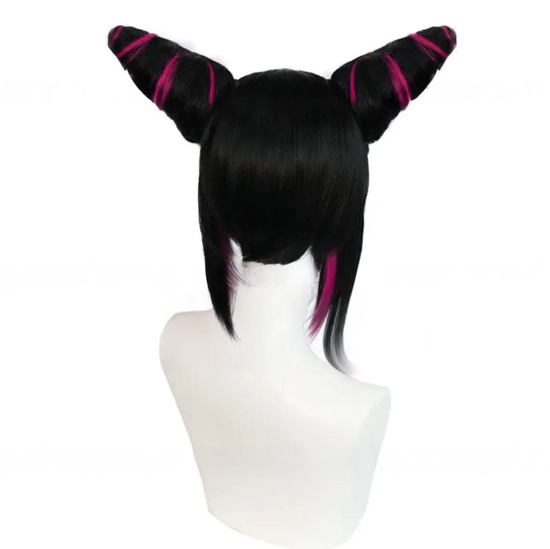 Wig Only / One Size Han Juri Cosplay Wig /Black Rose Red Wig Cosplay / Street Fighter Cosplay